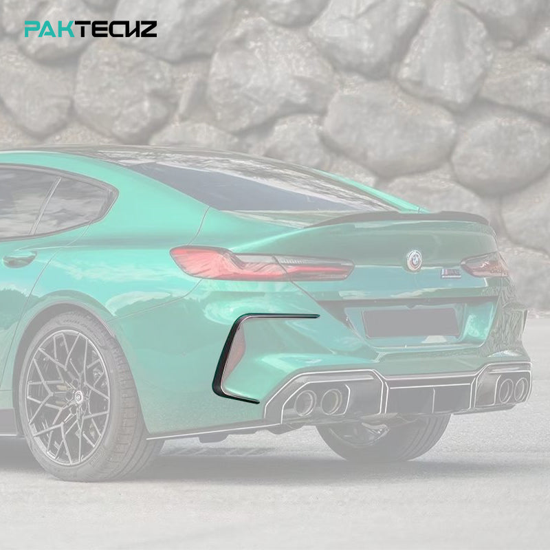 Paktechz Dry Carbon Rear Bumper Canards for 2018+ BMW M8 F91/F92/F93