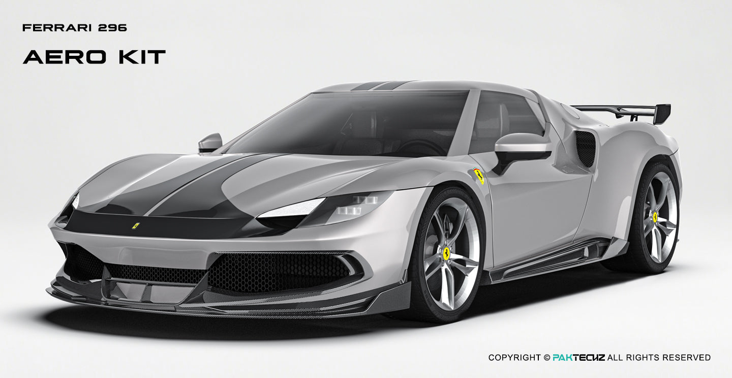 Paktechz Dry Carbon Side Skirts for Ferrari 296 (2021–Present)