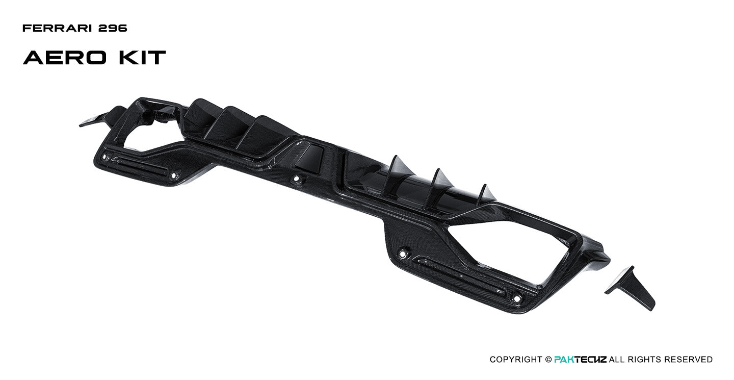 Paktechz Dry Carbon Rear Diffuser for Ferrari 296 (2021–Present)