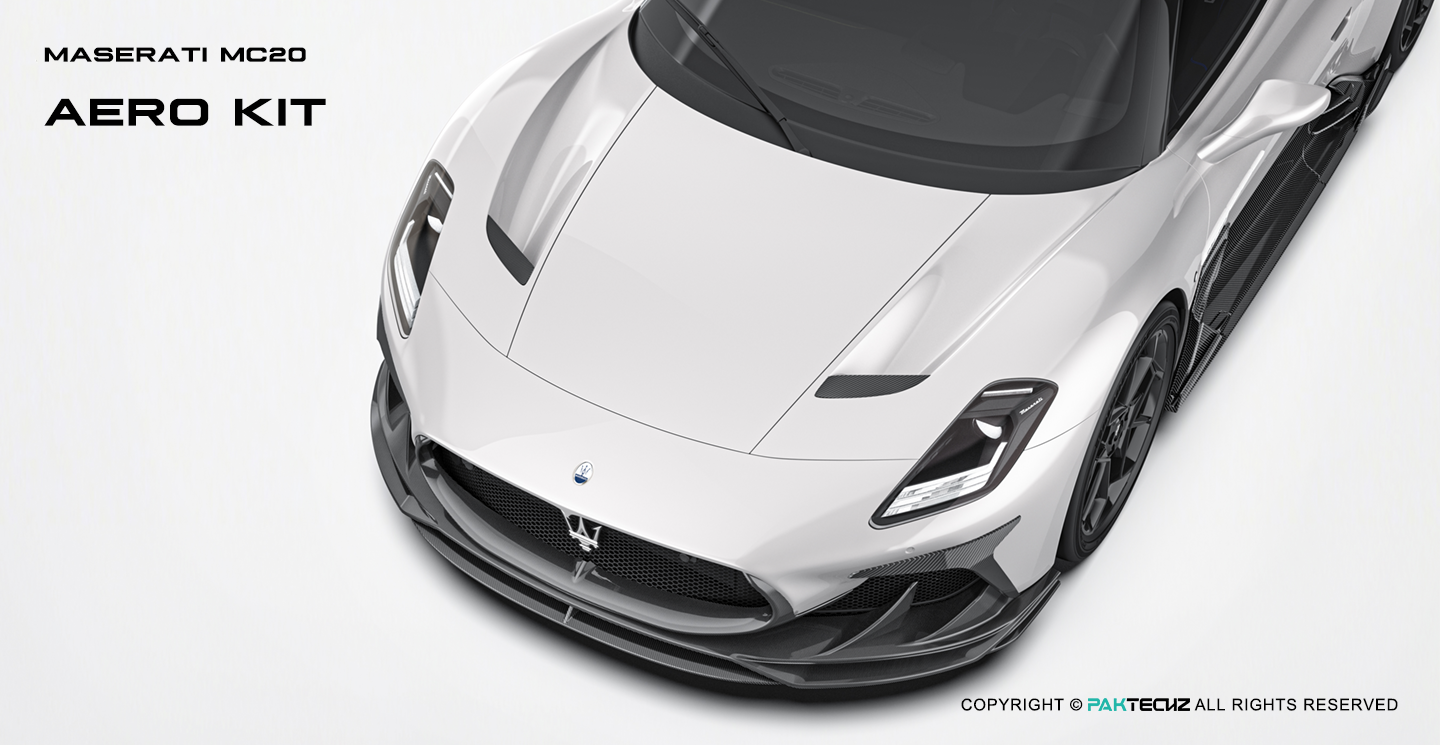Paktechz Dry Carbon Fender Vent for Maserati MC20 (2021–Present)