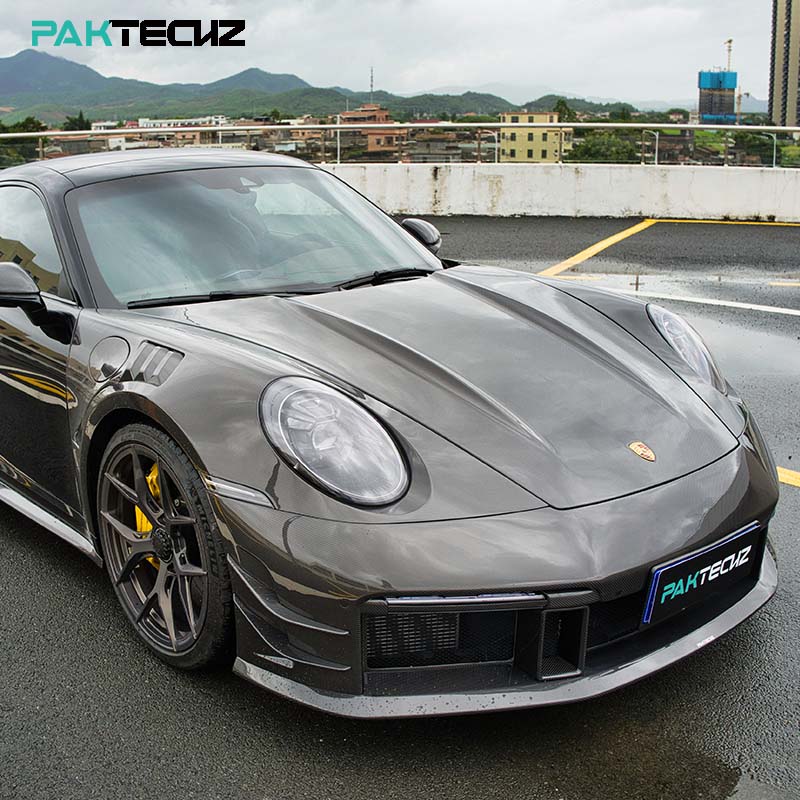 Paktechz Dry Carbon Front Bumper for Porsche 992 Turbo S (2020–Present)