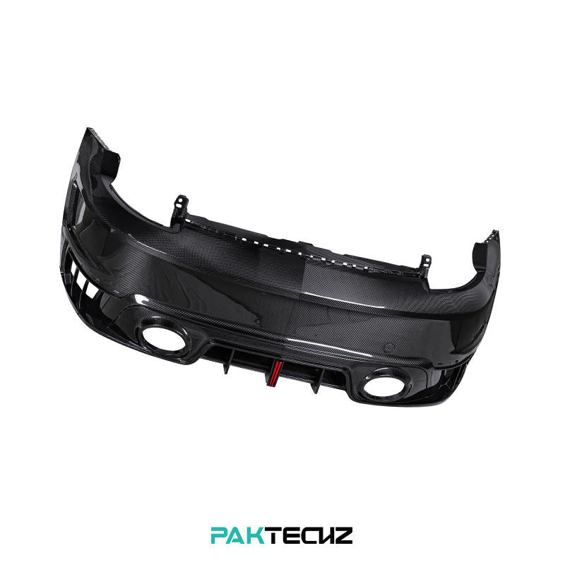 Paktechz Dry Carbon Rear Bumper + Diffuser for Porsche 992 Turbo S (2020–Present)