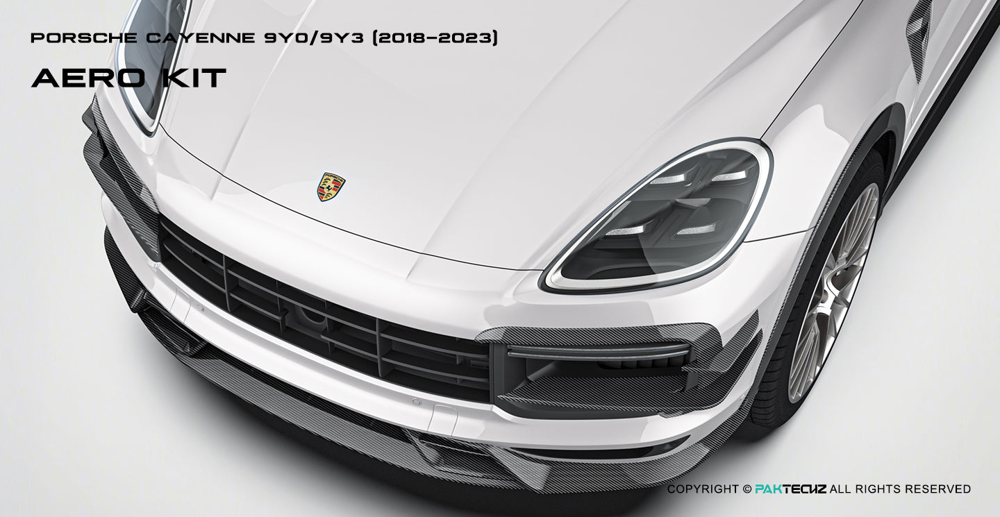Paktechz Dry Carbon Front Canards for Porsche Cayenne 9YA (2018–2024)