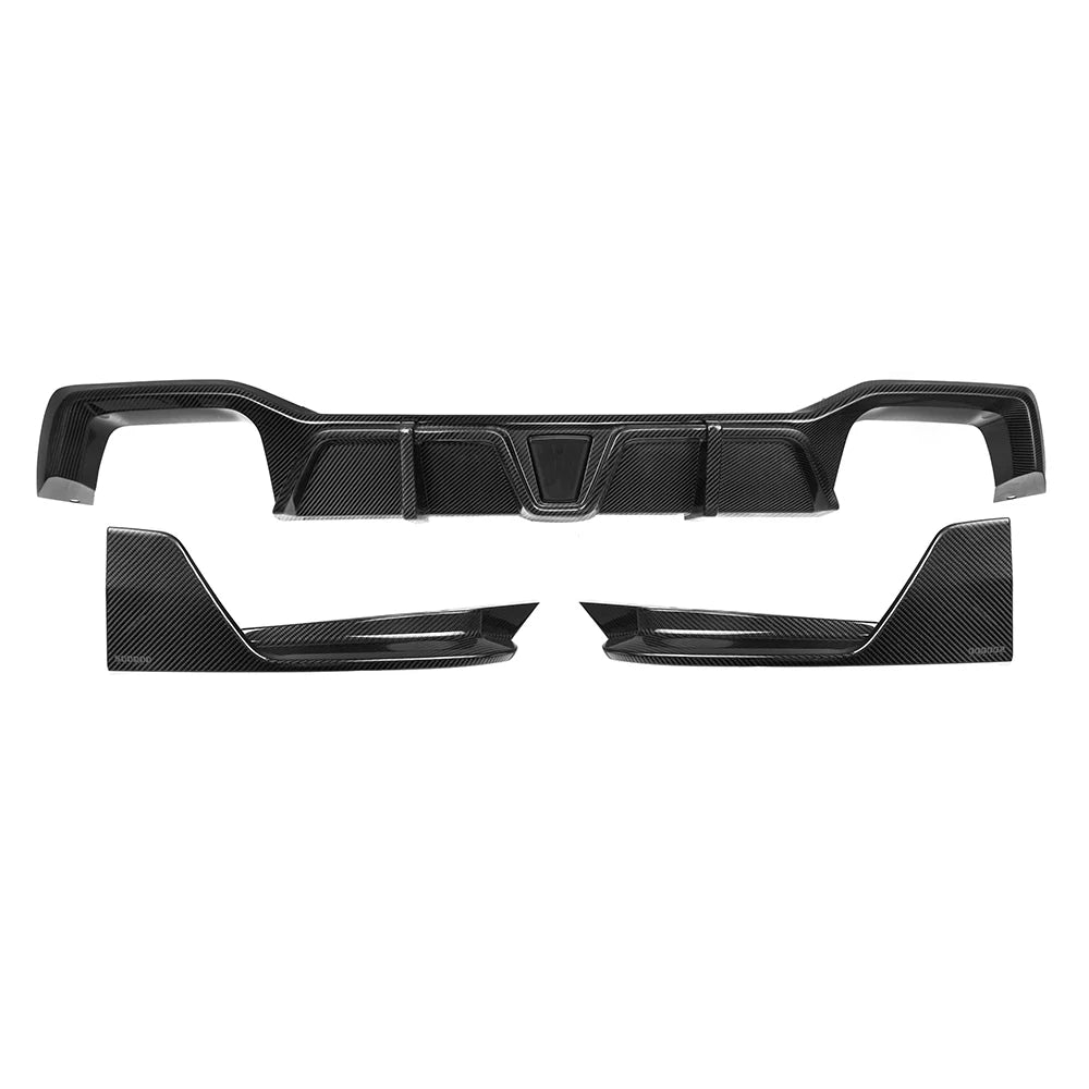 Sooqoo Carbon Sooqoo Dry Carbon LCI Rear Diffuser with Brake Light for BMW X4M F98 (2019–Present)