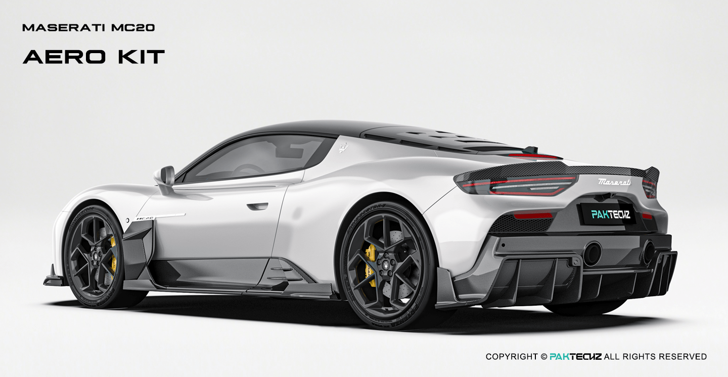 Paktechz Paktechz Dry Carbon Rear Spoiler for Maserati MC20 (2021–Present)