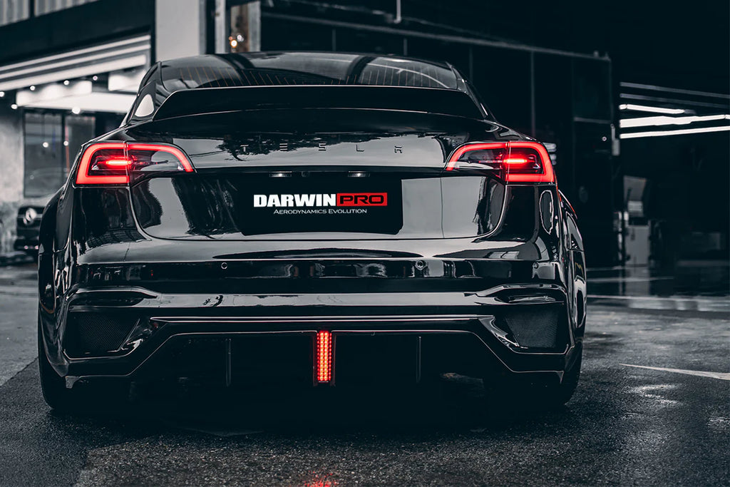 DarwinPro Tesla Model 3 IMPII Style Partial Carbon Fiber Rear Bumper (2021–2026)