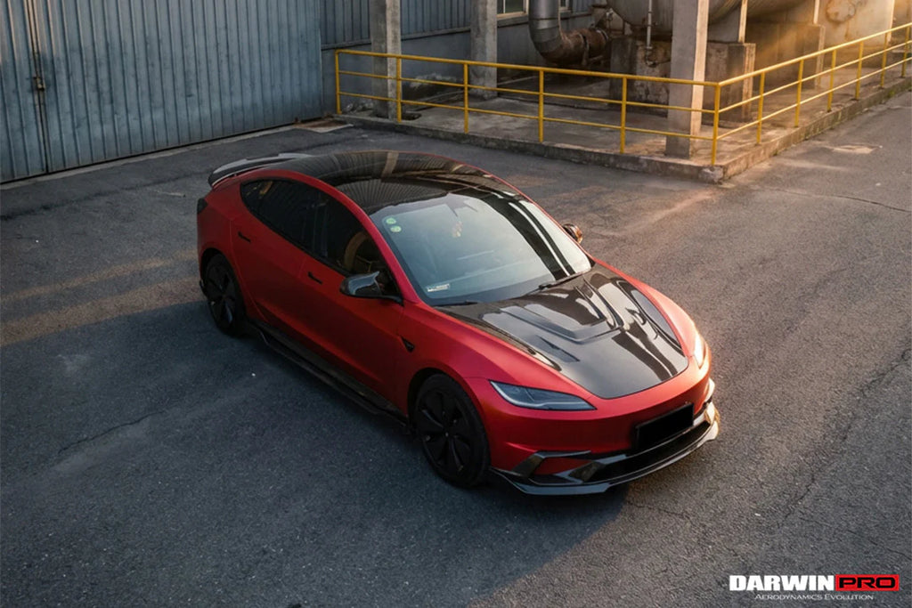 DarwinPro Tesla Model 3 Highland IMP Design Carbon Fiber Front Lip (2024–2026)
