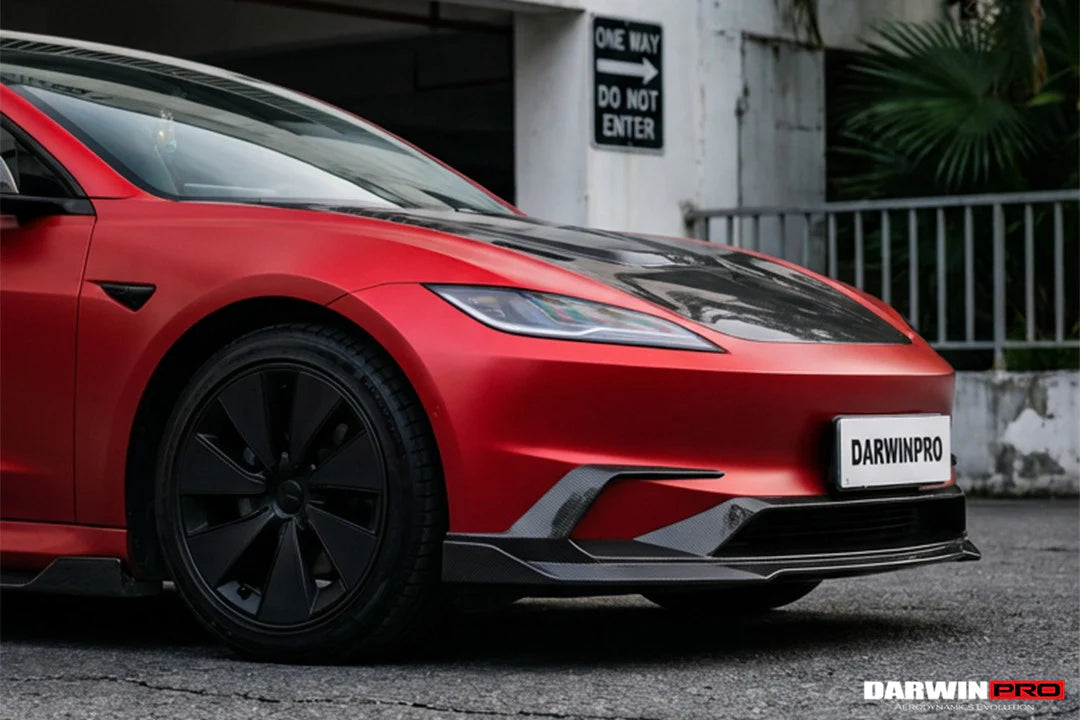 DarwinPro Tesla Model 3 Highland IMP Design Carbon Fiber Front Lip (2024–2026)