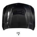 Fortune Cadillac CT5‑V Blackwing V‑Style Dry Carbon Hood (2020–Present)