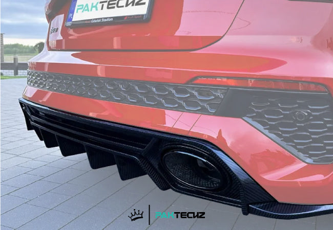 Paktechz Dry Carbon Rear Diffuser for 2021+ Audi RS3
