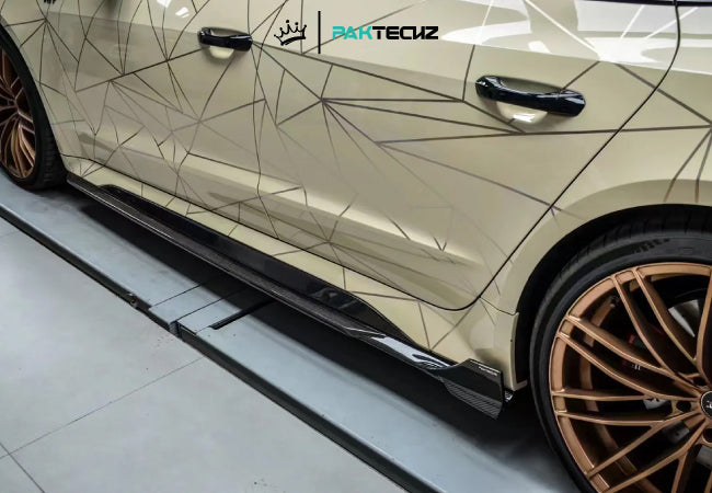Paktechz Dry Carbon Side Skirts for 2019+ Audi RS6/RS7