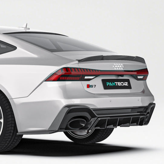 Paktechz Dry Carbon Ducktail Trunk Lip Spoiler for 2020+ Audi RS7