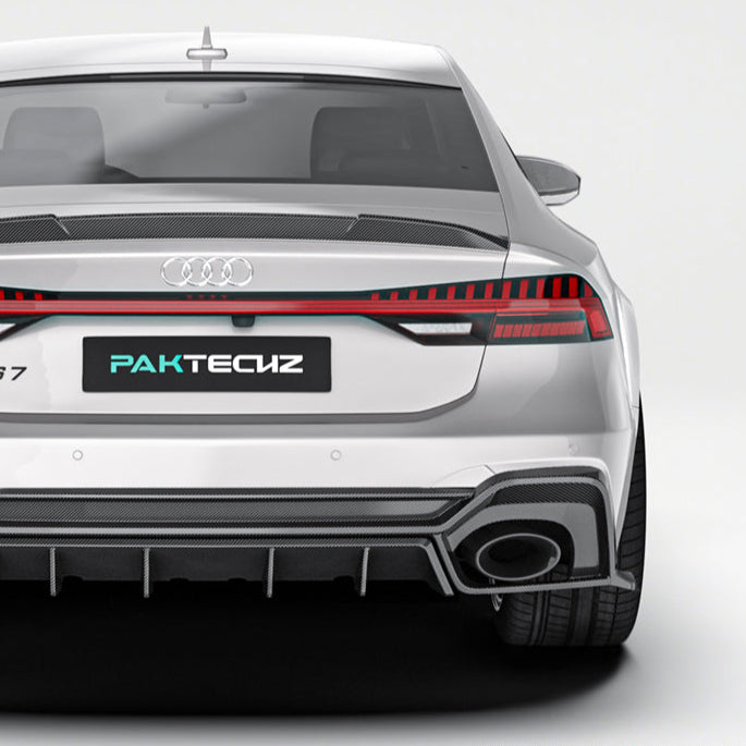 Paktechz Dry Carbon Ducktail Trunk Lip Spoiler for 2020+ Audi RS7