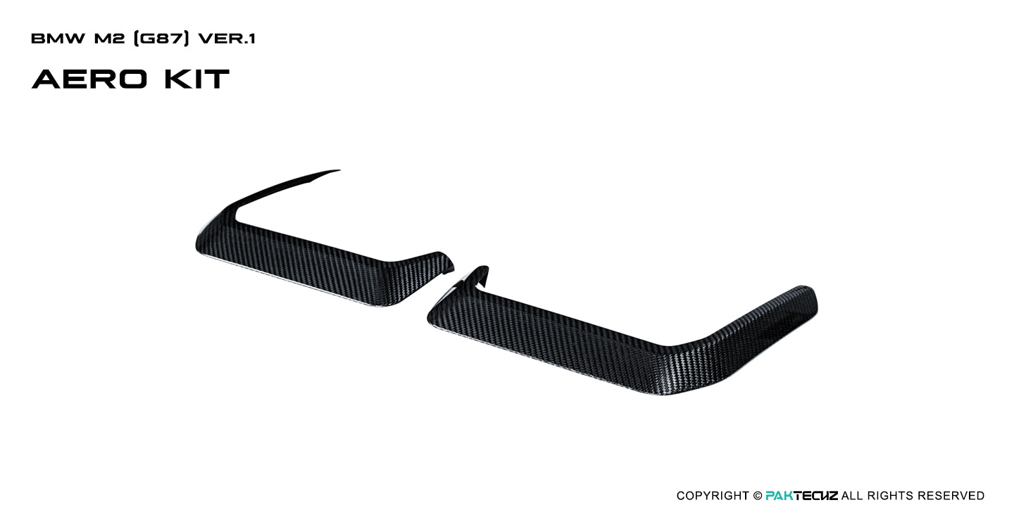 Paktechz Dry Carbon Rear Canards Ver.1 (OEM Design) for BMW M2 G87 (2023–Present)