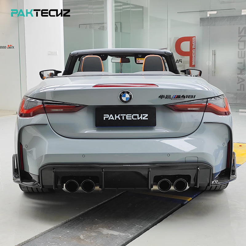 Paktechz Dry Carbon Rear Bumper Canards for 2021+ BMW M3 G80 and M4 G82/G83
