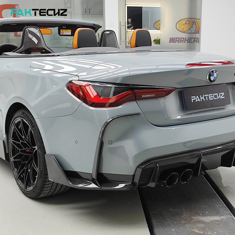 Paktechz Dry Carbon Rear Side Splitters for 2021+ BMW M3 G80 and M4 G82/G83