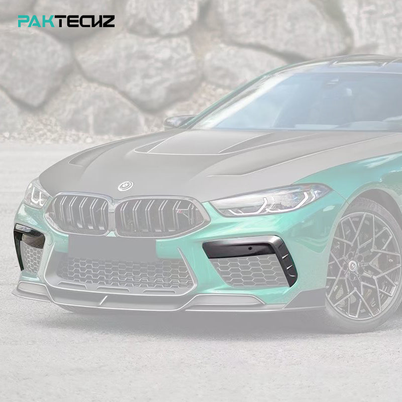 Paktechz Dry Carbon Front Bumper Canards for 2018+ BMW M8 F91/F92/F93