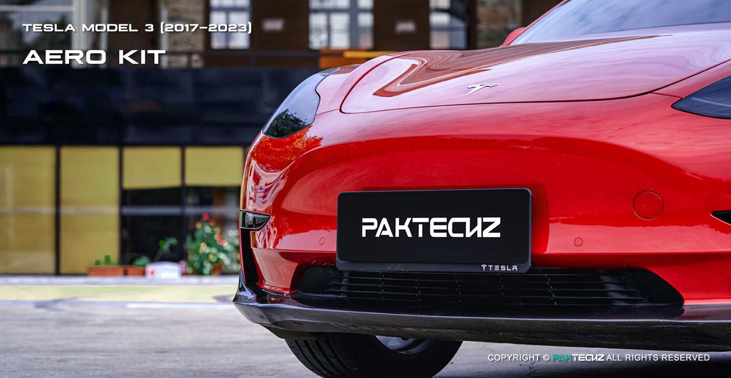 Paktechz Dry Carbon Front Lip for Tesla Model 3 (2017–Present)