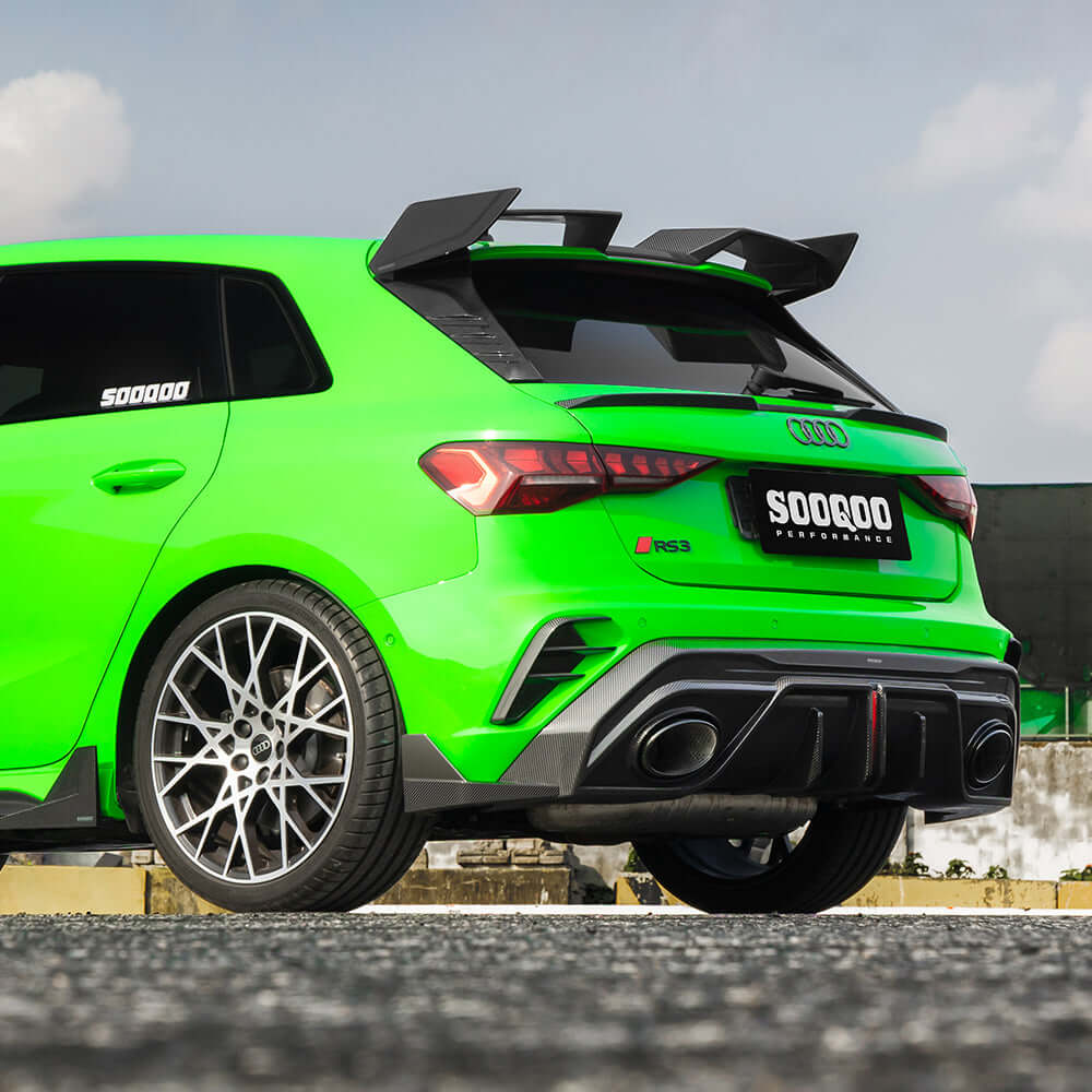 Sooqoo Dry Carbon Facelift Rear Diffuser for Audi RS3 8Y Sportback (2021–Present)