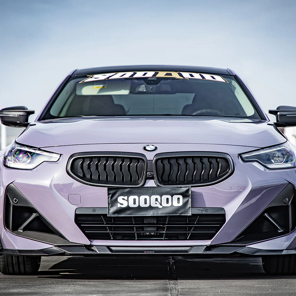 Sooqoo Dry Carbon Front Splitter for BMW 2 Series G42 (2022–Present)