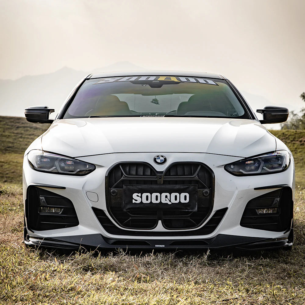 Sooqoo Dry Carbon Front Bumper Inserts for BMW 4 Series G22 (2020–Present)