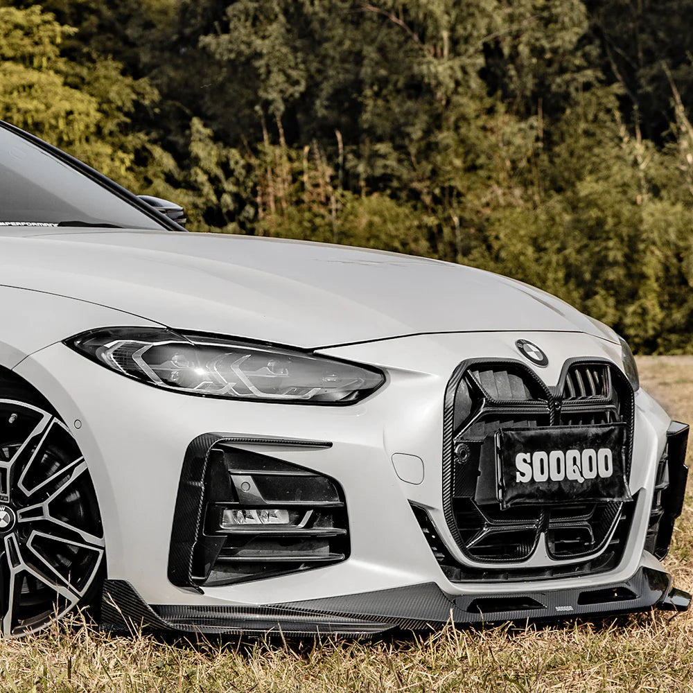 Sooqoo Dry Carbon Front Bumper Inserts for BMW 4 Series G22 (2020–Present)