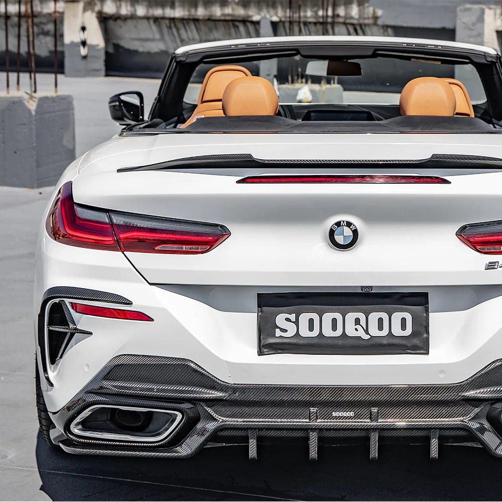 Sooqoo Dry Carbon Rear Bumper Inserts for BMW 8 Series G14 (2019–Present)
