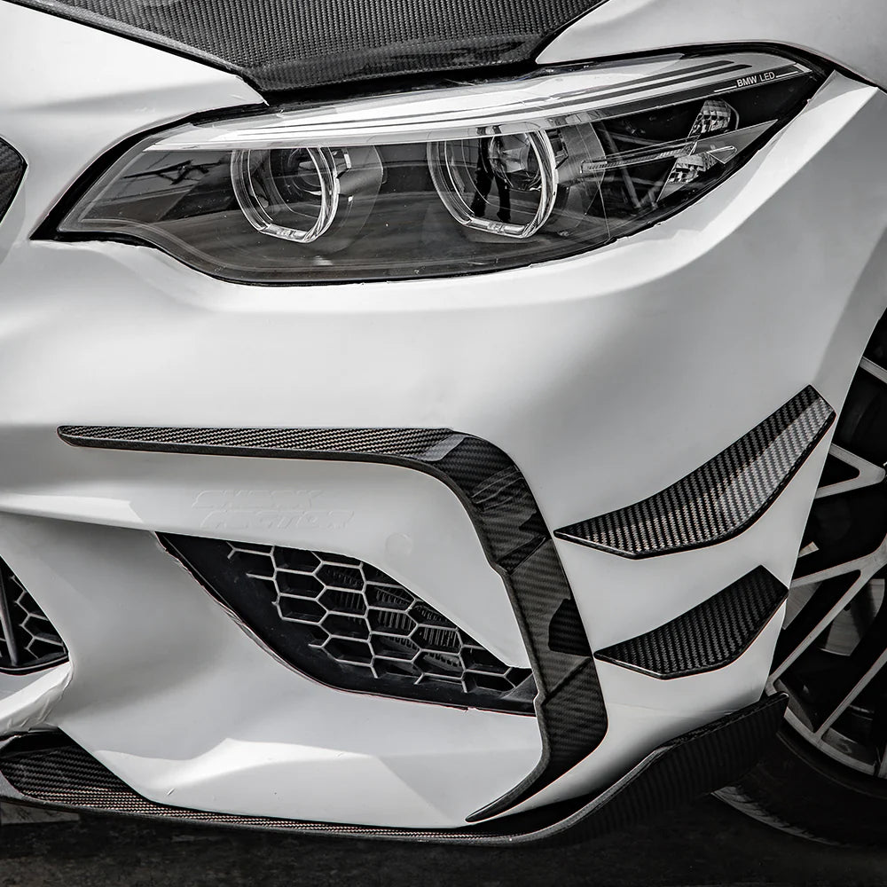 Sooqoo Dry Carbon Front Bumper Inserts for BMW M2 F87 (2015–2022)