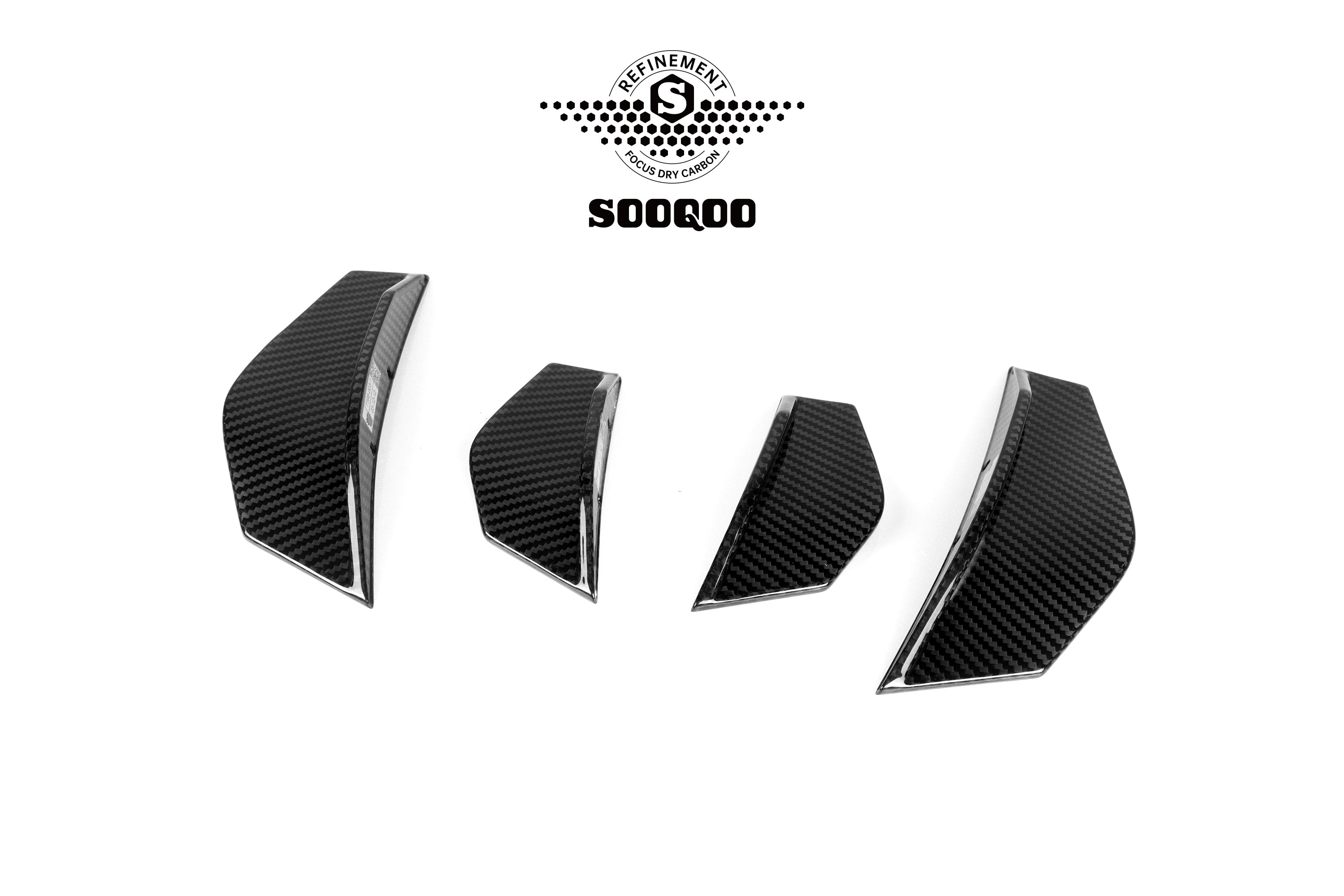 Sooqoo Dry Carbon Front Canards for BMW M2 F87 (2015–2022)