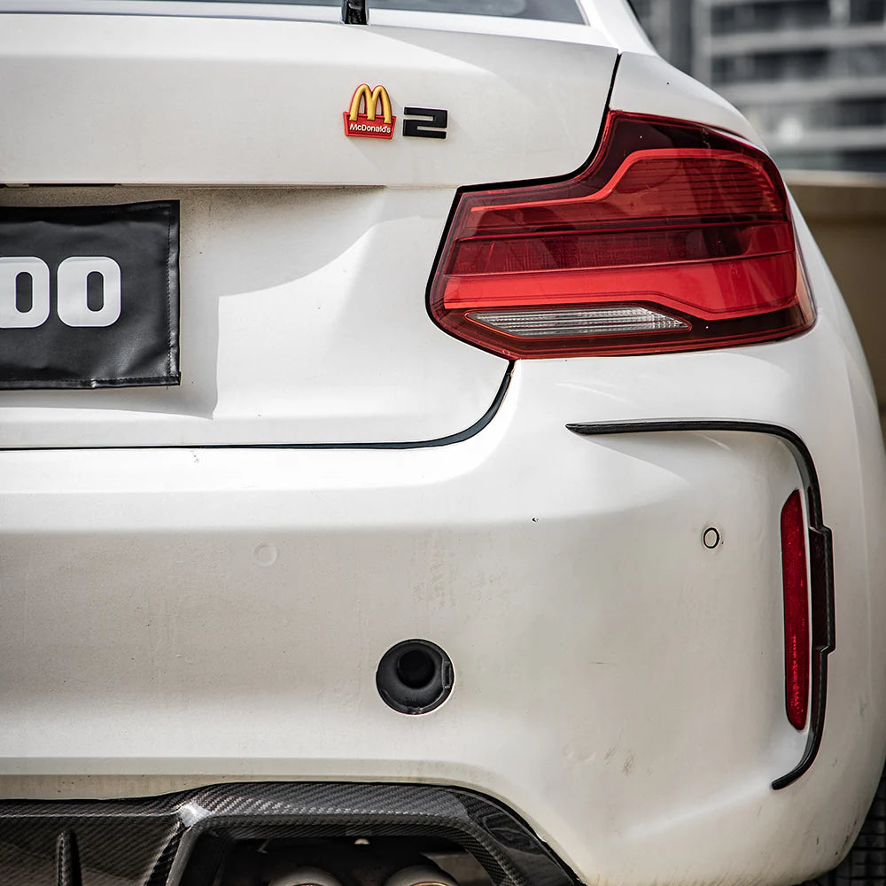 Sooqoo Dry Carbon Rear Bumper Inserts for BMW M2 F87 (2015–2022)