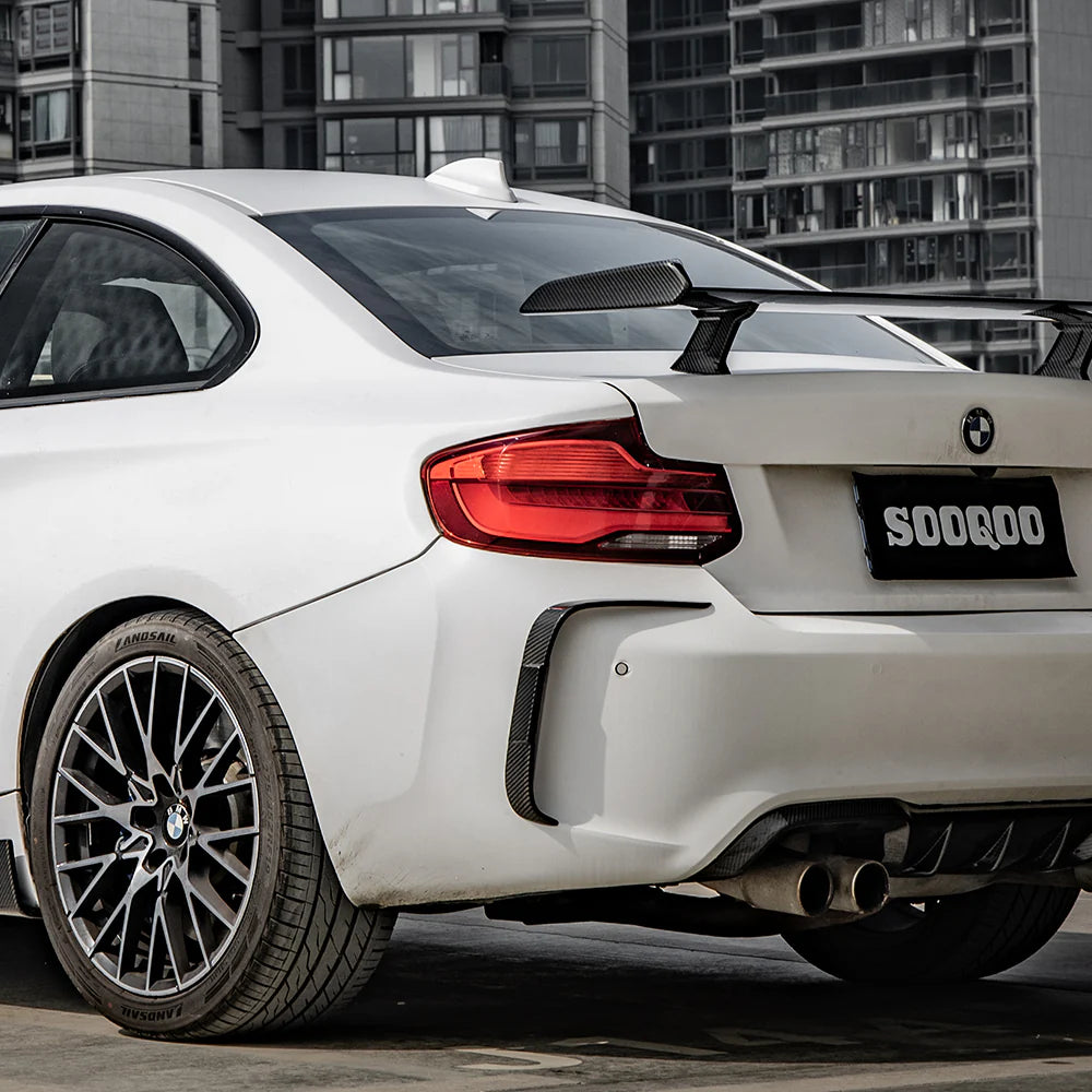 Sooqoo Dry Carbon Rear Bumper Inserts for BMW M2 F87 (2015–2022)
