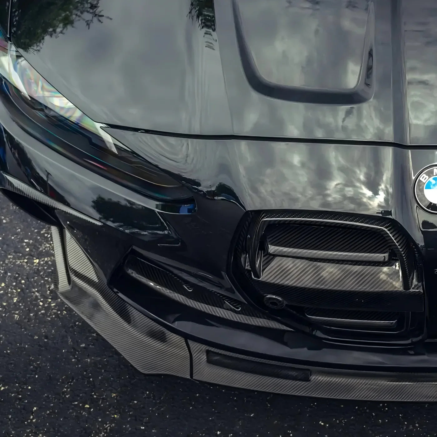 Sooqoo Dry Carbon V2 Front Grille w/ ACC for BMW M3/M4 G8X (2021–Present)