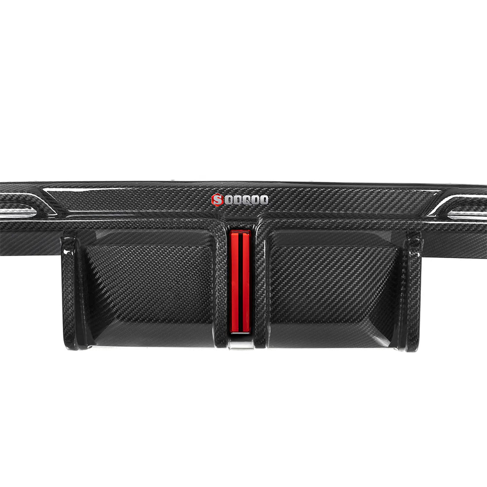 Sooqoo Dry Carbon V1 Rear Diffuser w/ Brake Light for BMW M3/M4 G8X (2021–Present)
