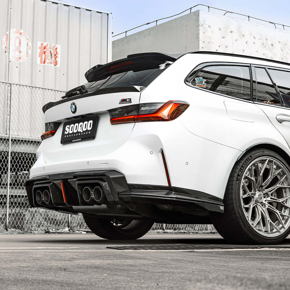 Sooqoo Dry Carbon V2 Rear Diffuser w/ Brake Light for BMW M3/M4 G8X (2021–Present)