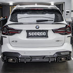 Sooqoo Dry Carbon LCI Rear Bumper Insert for BMW X3 G01 (2018–Present)