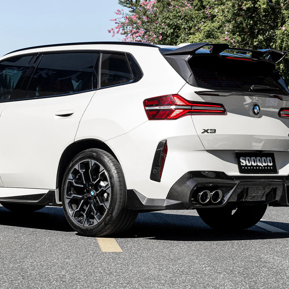 Sooqoo Dry Carbon Rear Bumper Inserts for BMW X3 G45 (2024–Present)