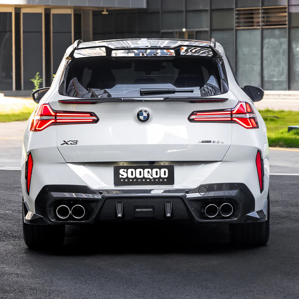 Sooqoo Dry Carbon Rear Bumper Inserts for BMW X3 G45 (2024–Present)