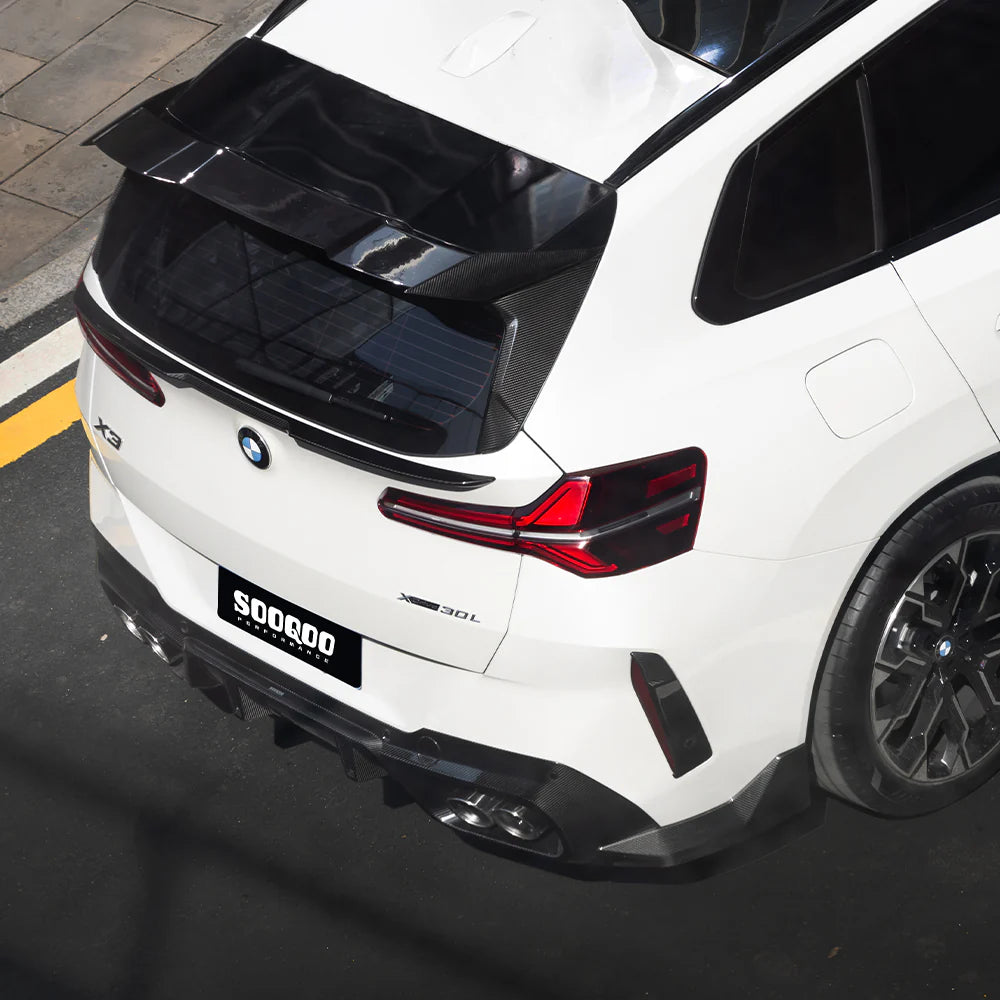 Sooqoo Dry Carbon Rear Bumper Inserts for BMW X3 G45 (2024–Present)