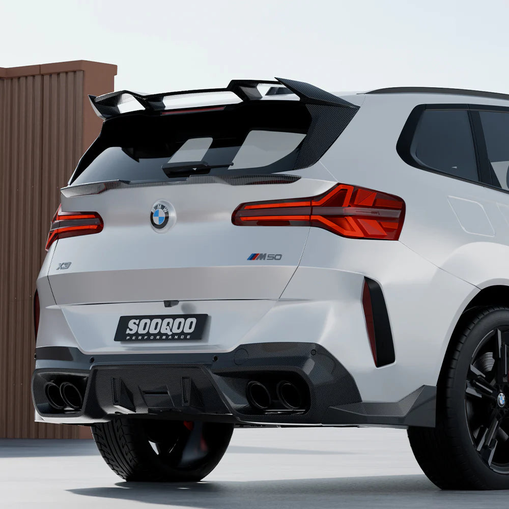 Sooqoo Dry Carbon Rear Window Fins for BMW X3 G45 (2024–Present)