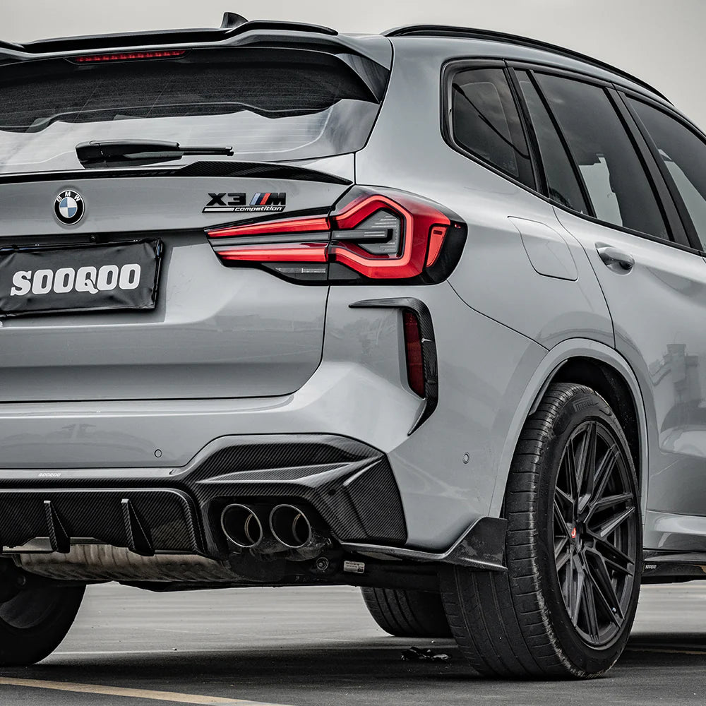 Sooqoo Dry Carbon LCI Rear Diffuser for BMW X3M F97 / X4M F98 (2019–Present)