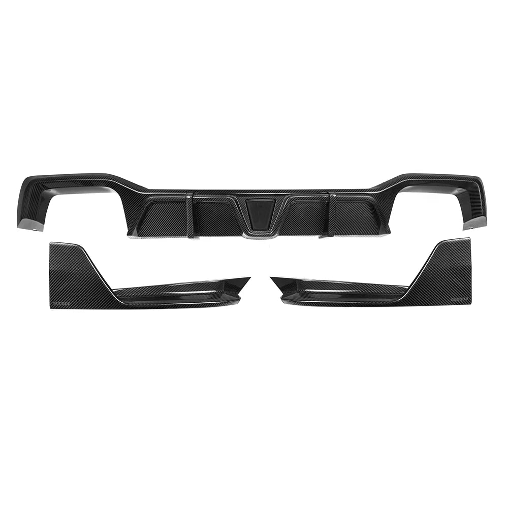 Sooqoo Dry Carbon Rear Diffuser with Brake Light for BMW X4 G02 (2020–Present)