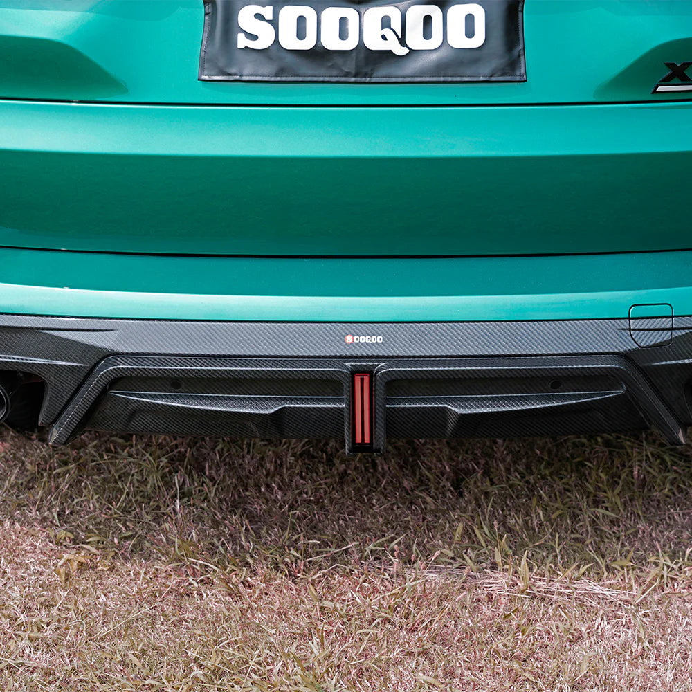 Sooqoo Dry Carbon Rear Diffuser with Brake Light for BMW X5M F95 (2020–Present)