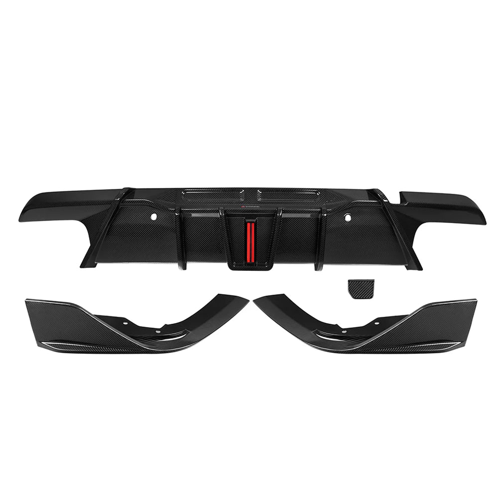 Sooqoo Dry Carbon Rear Diffuser w/Brake Light for BMW X6M F96 (2020–Present)