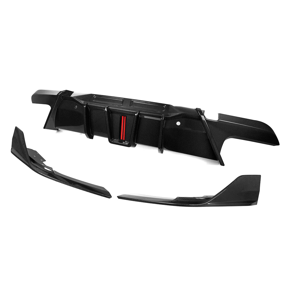Sooqoo Dry Carbon Rear Diffuser w/Brake Light for BMW X6M F96 (2020–Present)