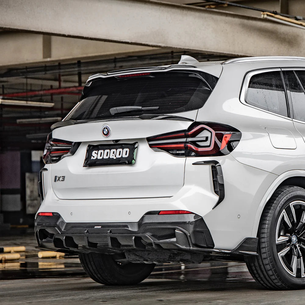 Sooqoo Dry Carbon Rear Diffuser for BMW iX3 G08 (2020–Present)