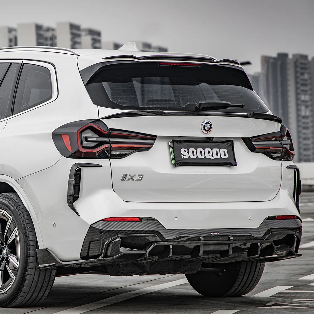 Sooqoo Dry Carbon Rear Diffuser for BMW iX3 G08 (2020–Present)