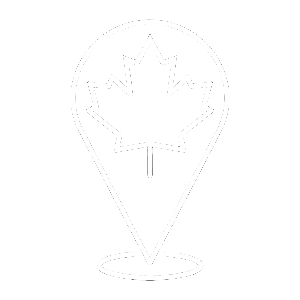 maple leaf styled map pin