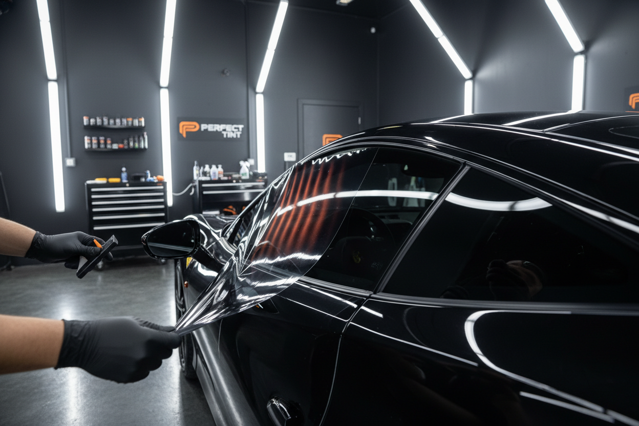 Professional tint using premium films for heat reduction, privacy, and clean finish.